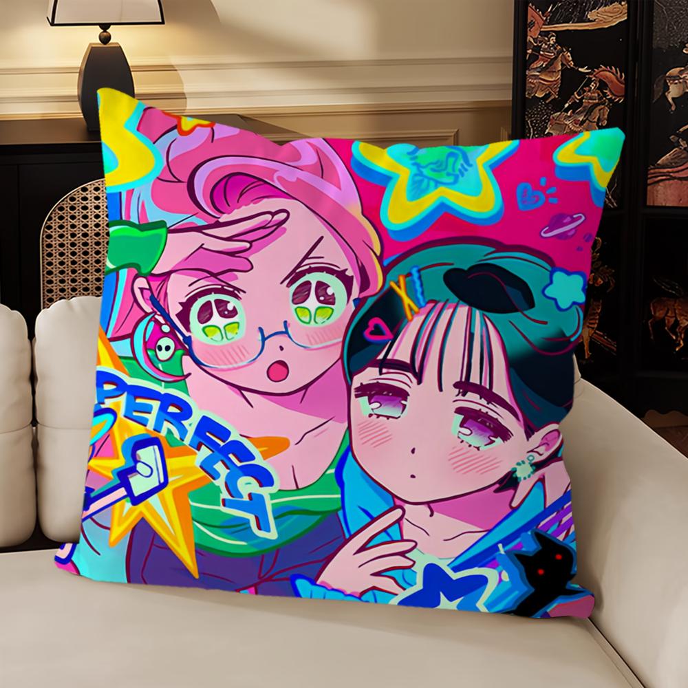 Game A-Alien Stage Sua And Mizi Cushion Sofa Living Room Bedroom Headboard Backrest Cushion Square Cushion Nap Time Pillow Case