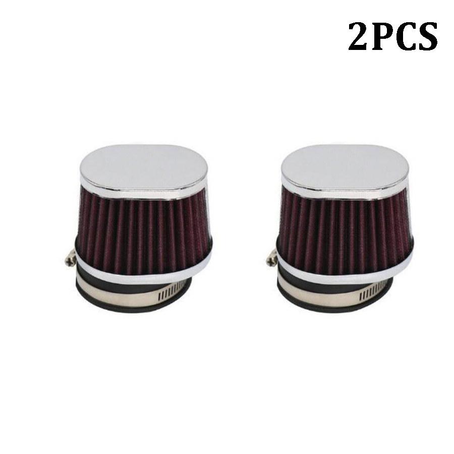 2PCS Motorcycle Air Filter Motocross Scooter Air Intake Cleaner 58MM-62MM Inlet