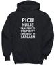 PICU Nurse Hoodie Pediatric Intensive Care Unit Sweatshirt Funny Gift Her Him