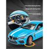 1/32 BWM-M8 Alloy Car Model High Simulation Diecasts Toy with Sound and Light Pull Back Vehicles Decoration Toys for Kids