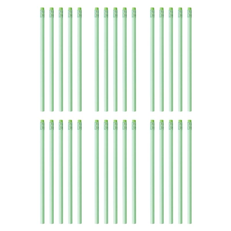 30 Pcs Drawing Pencils Triangle Pencils With Eraser Macaron Color Pencils School Supplies For School Office Sketching