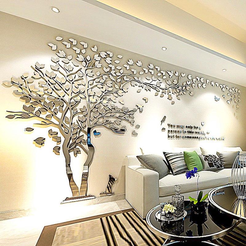 Large Tree Arcylic Wall 3D Sticker Living Room Decal Mural Art DIY Home TV Decor Large Tree Arcylic Wall 3D Sticker Living Room Decal Mural Art DIY Home TV Decor