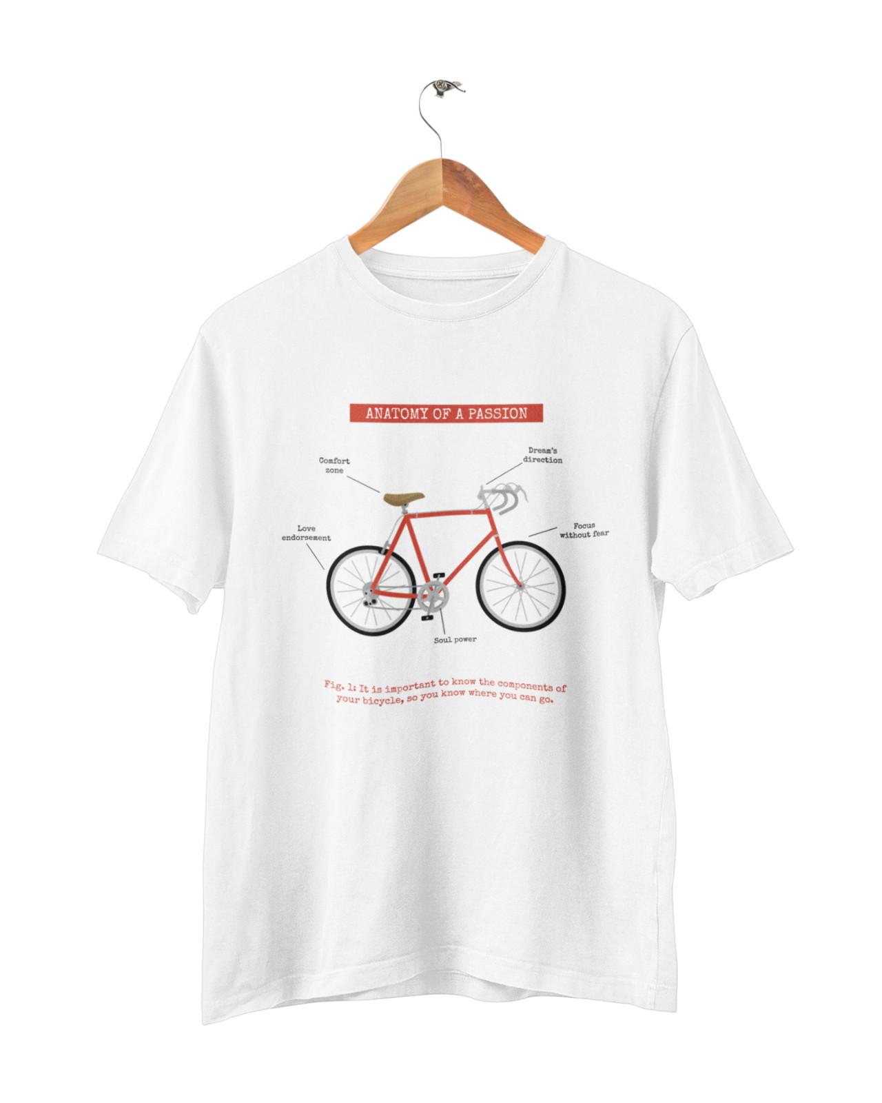 Bio Baumwolle Herren T-Shirt Mens Womens Tees Top Fahrrad Spruch Funny Lustiges Motive toure France M
