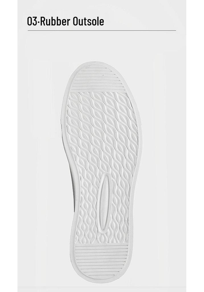 Men's Trendy Summer White Mesh Cowhide Sneakers