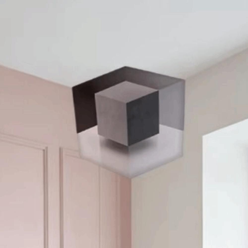 Creative 3D Wall Art Stickers Maze Cube Pattern Corner Wall Decal  Bedroom Decor