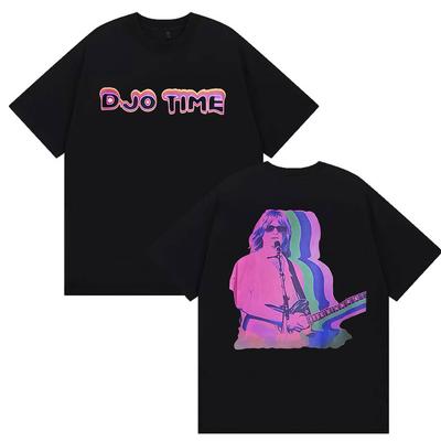 Singer Djo Time Tour Album 2025 Merch T Shirts Men's Hip Hop Fashion Short Sleeve T-shirt Retro Oversized Cotton Tees Streetwear