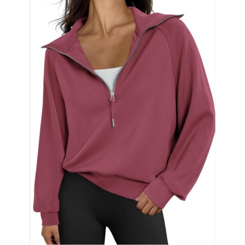 YYFS Women's Fashion Casual Spring Autumn Solid Color Print Long Sleeve Stand-collar Blouses & Shirts