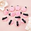 12 pieces small red velvet rose hair clips for women Korean flower hairpins elegant girl hair clips hair accessories barrettes