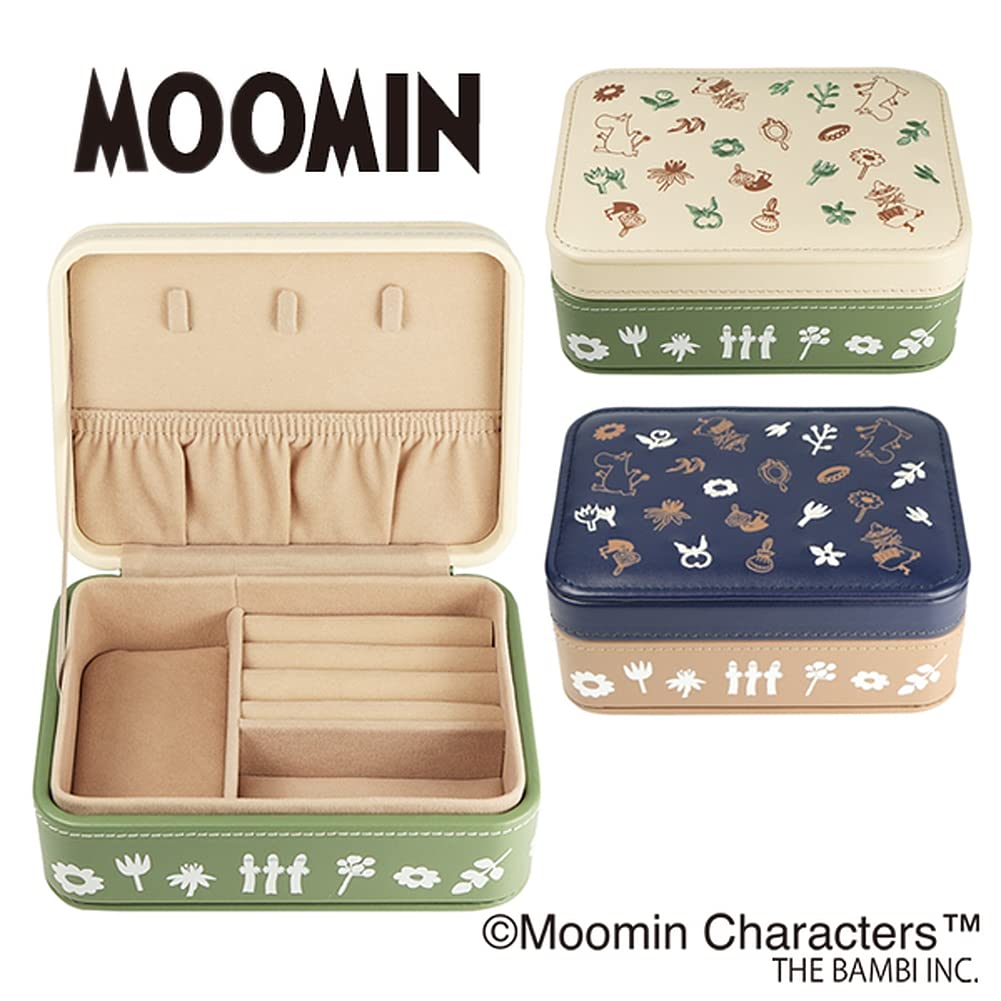 Moomin Moomin Jewelry Box X BOX Official Goods Accessory Case Trinket Case Girlfriend [MOOMIN] (Navy Brown) Women's Women's