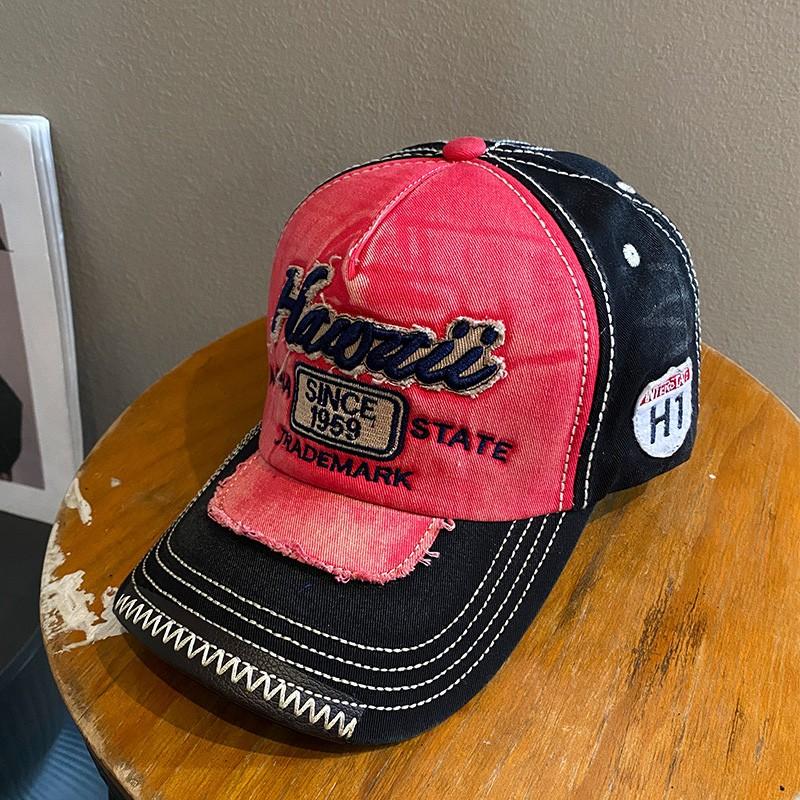 Punk Letters Embroidery Baseball Cap for Women Men Hip Hop Patchwork Snapback Peaked Hat Outdoor Sport Sunshade Street Hats