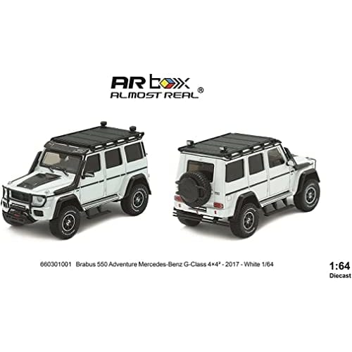 Almost Real Brabus 550 Adventure Mercedes-Benz G-Class 2017 White 1/64 Scale Complete Diecast Car (Product Number: 660301001)