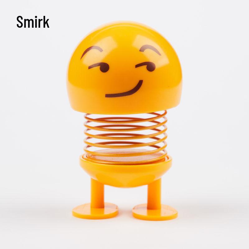 Car Interior Decor: Funny Bobblehead Emoji Pack - Creative and Popular