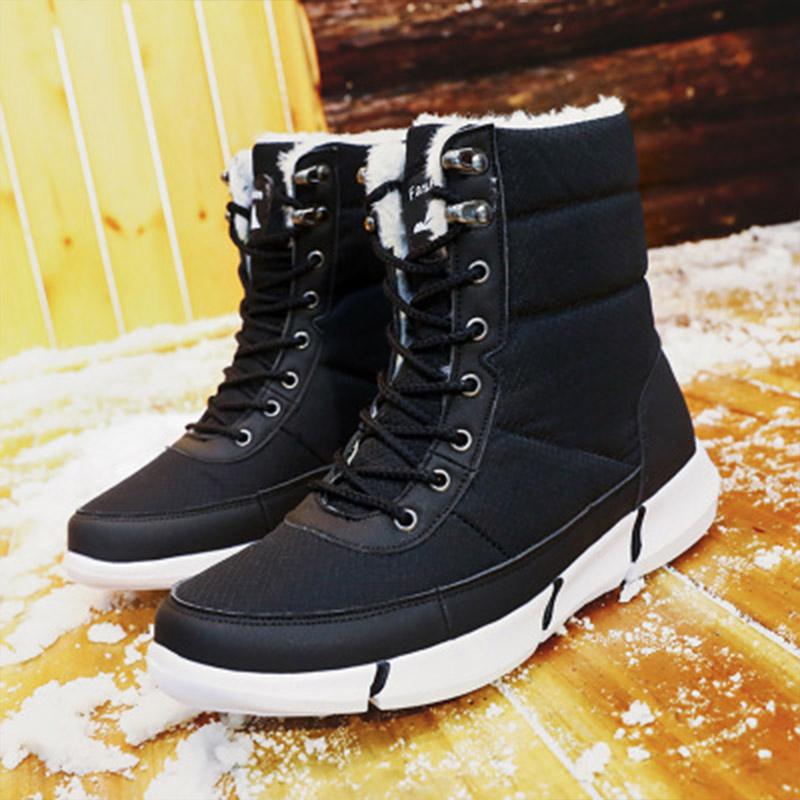 Men Boots  Winter Shoes For Men Warm Snow Boots Mid-calf Men Warm Shoes Thick Plush Winter Boots For Men Women Cotton Shoes