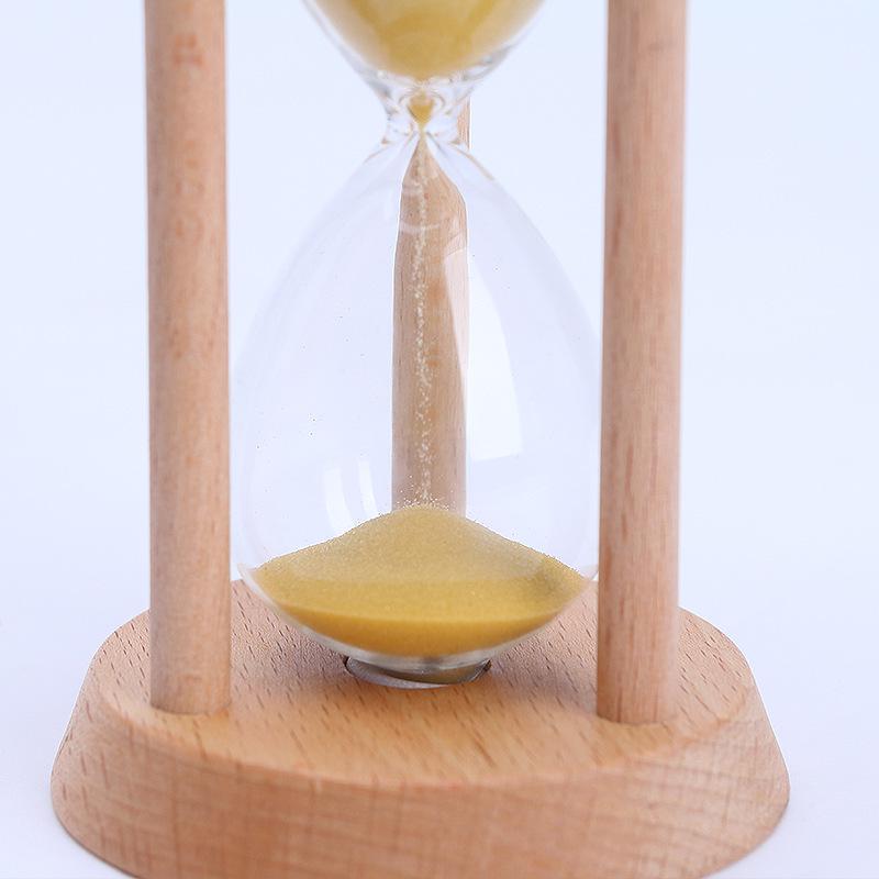 Runde Sanduhr mit Minuten-Holzrahmen