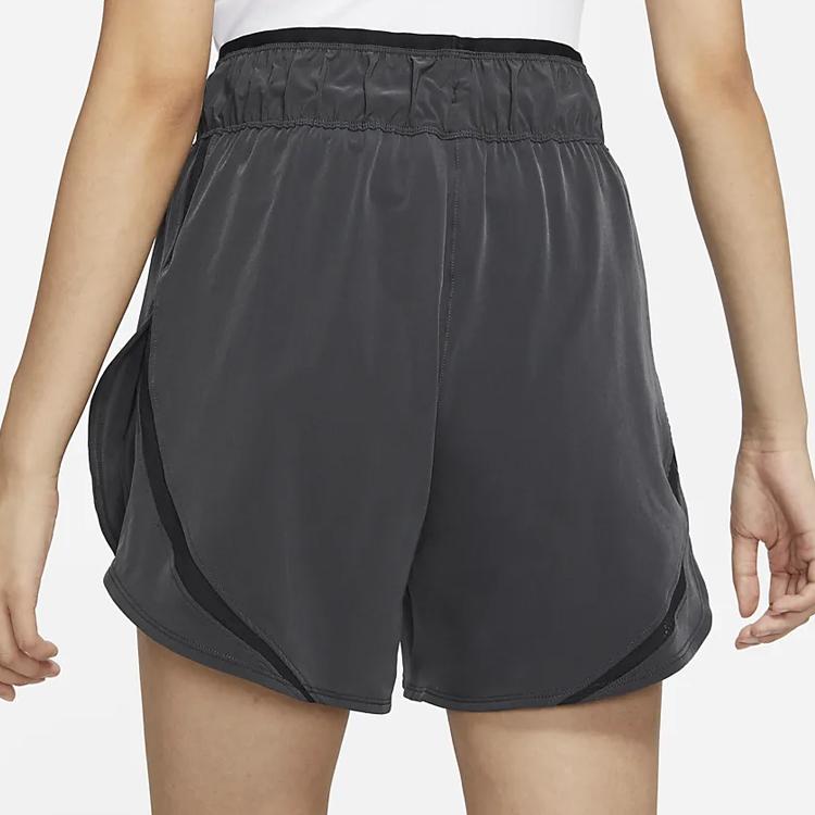 Jordan Solid Color Logo Print High Waist Straight Leg Shorts Women shorts Black DQ4456-010