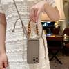 Luxury Marble Amber Wrist Strap Necklace Lanyard Case For iPhone 16 14 11 12 13 15 Pro Max X XS XR 7 8 Plus SE Soft Chain Cover
