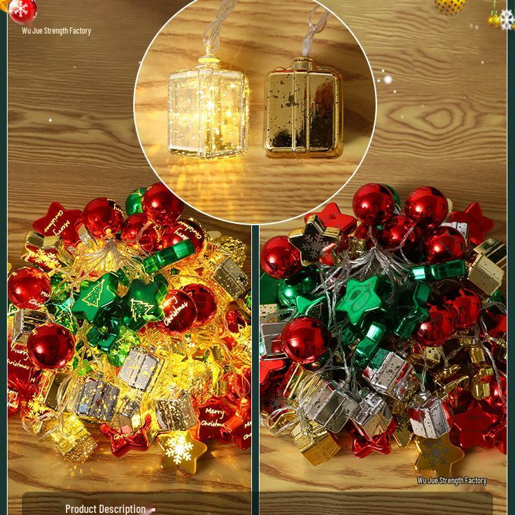 Flashing Ornament String Lights: Festive Fairy Ball Lights for Christmas Trees & Shop Windows