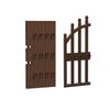 Small Particle Building Block  Wooden Door Iron Gate Compatible with  Toy Brick Scene Building Accessories 42448 87601