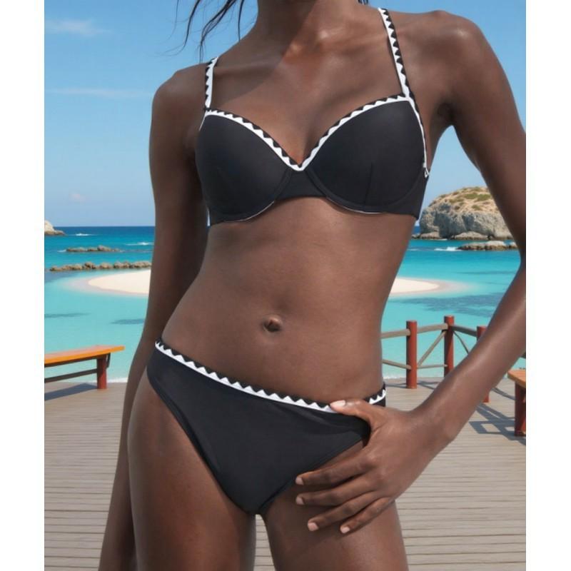 

Bikini Swimsuit Female Feel Sling Tight Seaside Vacation High Waist Slimming S чёрный