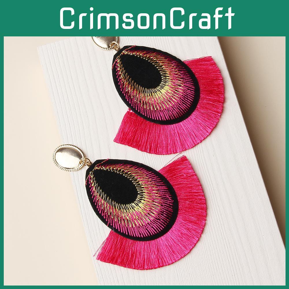 Fashionable Feather Ear Jewelry With Handcrafted Embroidery For Female Gift Choice