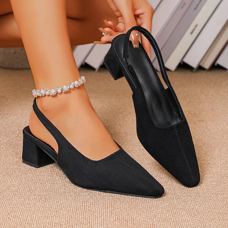Women'S Mary Jane Shoes - Slip-On Chunky heel, Square Toe, Cushioned Insole - Formal & Everyday Shoes - All-Season Elegant Women'S Footwear