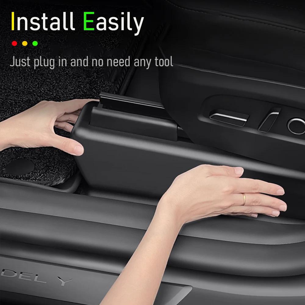 Anti-dirty Underseat Protector for Tesla Model Y Juniper 2026 2026 Under Seat Slide Rail Pad Seat Track Cover Seat Floor Mats