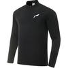 Minimalist Solid Color Comfortable Stand Collar Long Sleeve T-Shirt Men Tops Black ATLV011-1
