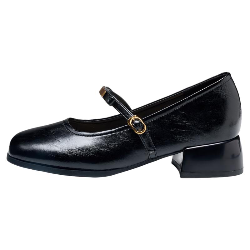 Josiny Women s French Mary Jane Block Heel Pumps 37