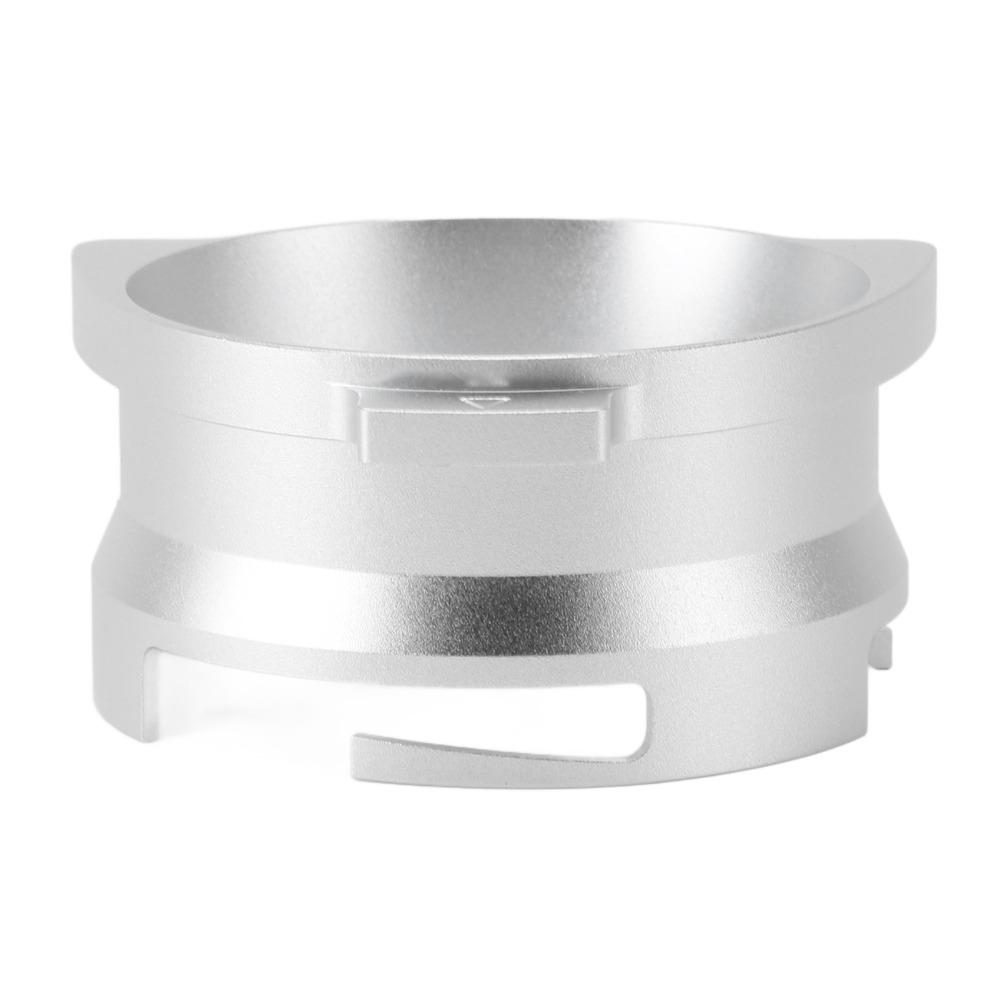 

Aluminium Alloy Dosing Funnel Splash Proof Rotatable Dosing Ring Silver Black Coffee Dosing Ring Coffee Brewing серебряный
