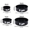 3/4PCS Springform Cake Pans Set Nonstick Baking Mould for Cheesecake Pan Removable Bottom Quick Release Latch Moulds Bakeware