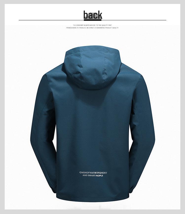 Men's Plus Size Hooded Windbreaker: Trendy Thin Autumn Sport Casual Jacket for Larger Sizes