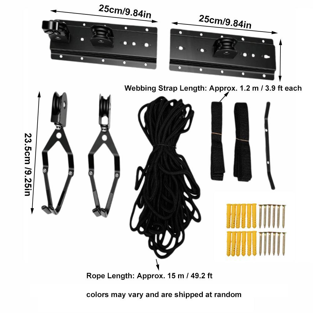 Heavy Duty Bicycle Hoist Rack Nylon Lifting Rope Bicycle Storage Hanger Garage Bicycle Storage