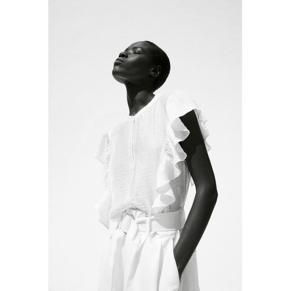 

Блузка HM с оборками, белая