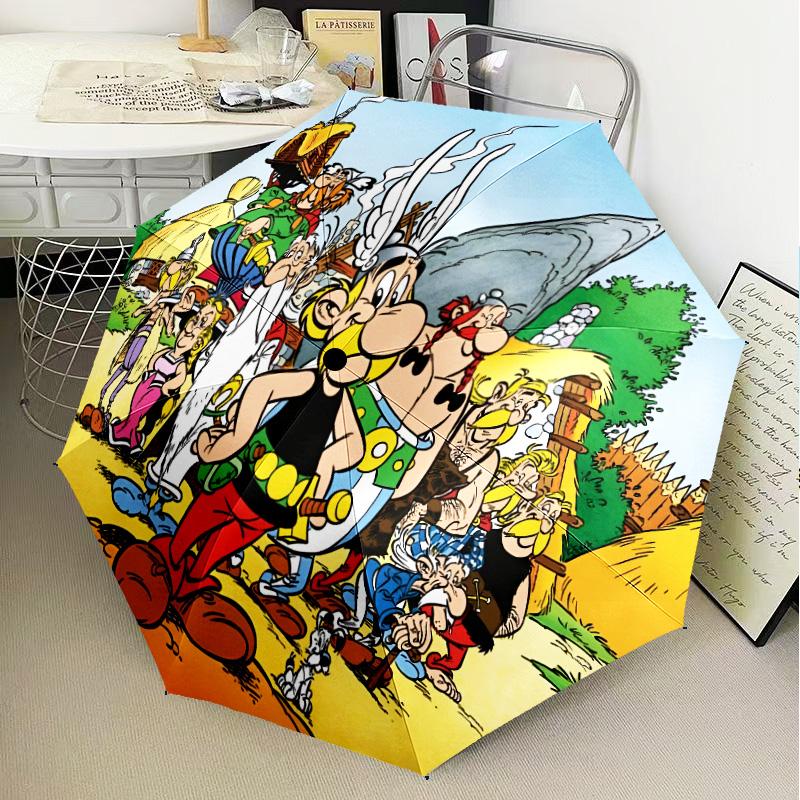 Asterix Friends Umbrella Folding umbrella, automatic umbrella 8-Frame for Travel, camping Use Gift for Halloween Christmas