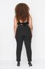 Damskie Spodnie Tkane Plus Size Czarne