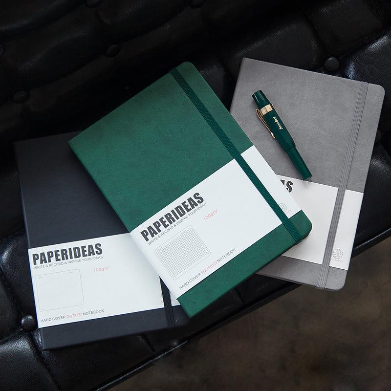 Lastikli A5 Özel Noktalı Izgaralı Defter, İş Ofisleri ve Günlükler İçin İdeal, Logo Basılabilir.