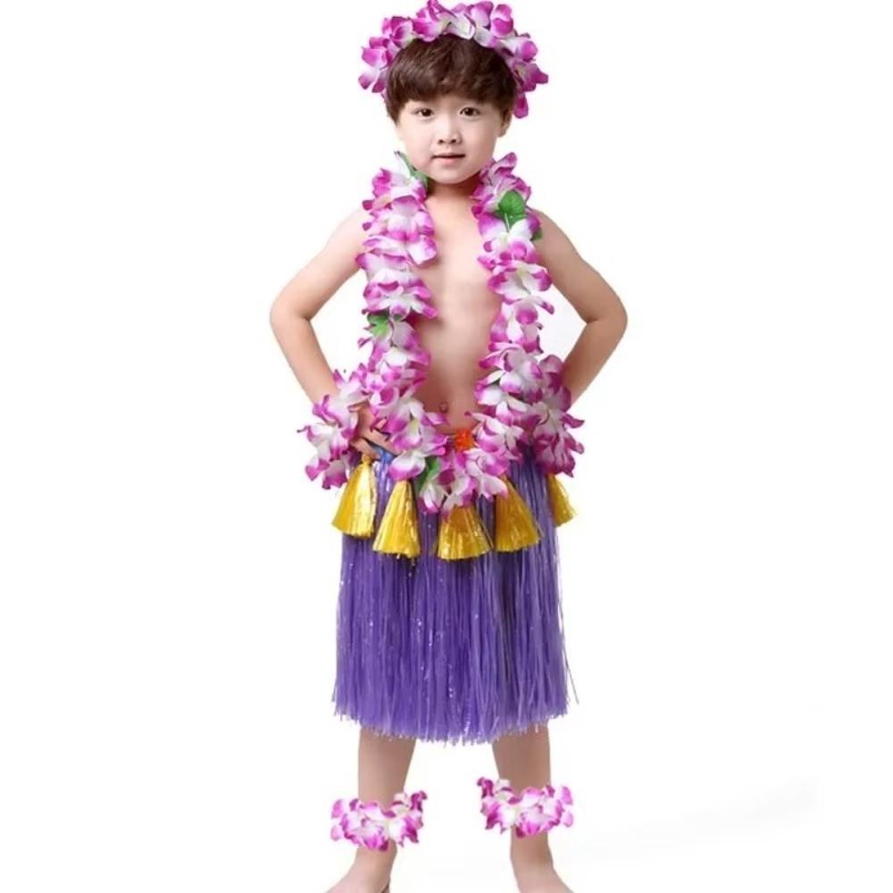 7/8Pcs Costume Hawaiian Costumes Wristbands Hula Dancer Costume  Hawaii Party Supplies