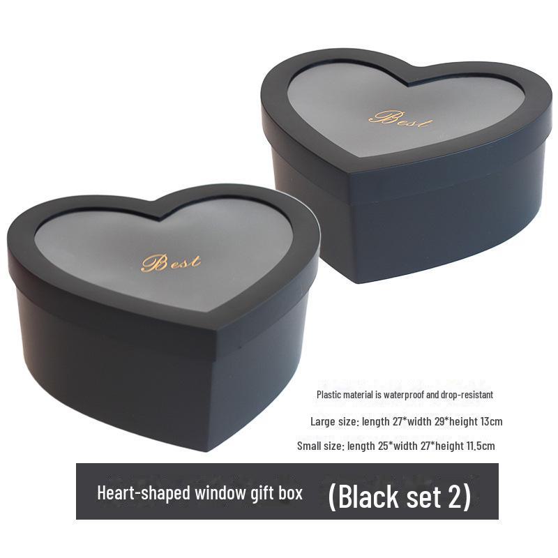 

Прозора подарункова коробка у формі серця для квітів та фруктів - Ідеально підходить для Дня святого Валентина