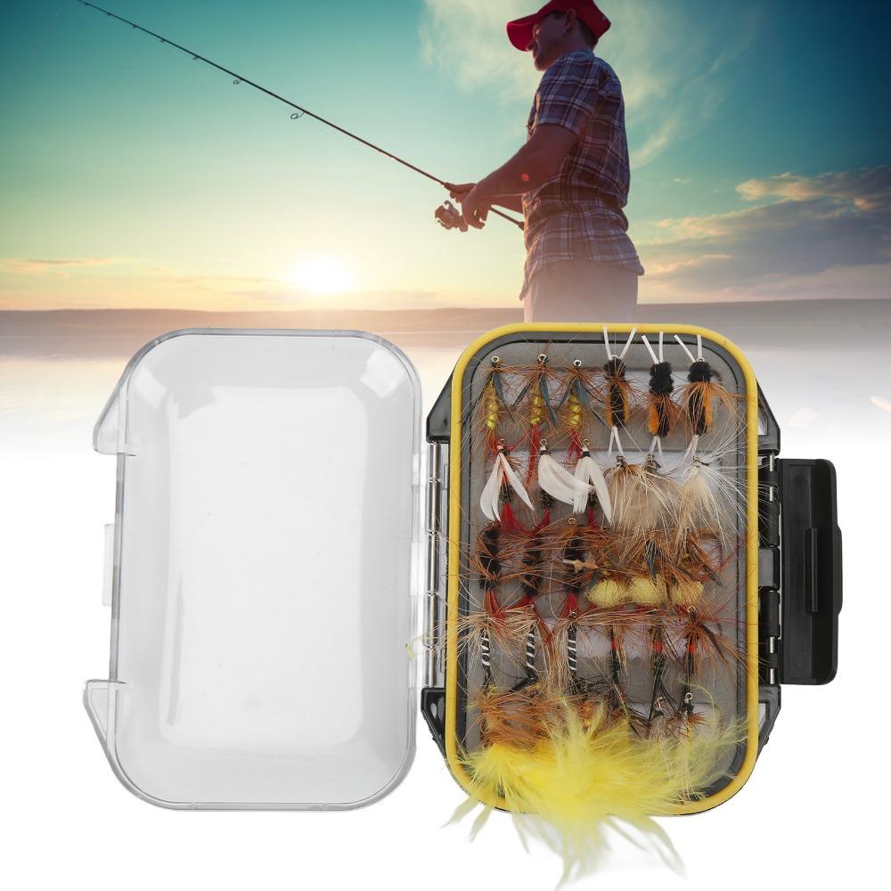 60PCS Colorful Fly Fishing Kit with High Carbon Steel Hook Fly Fishing Tackle  Lakes Rivers