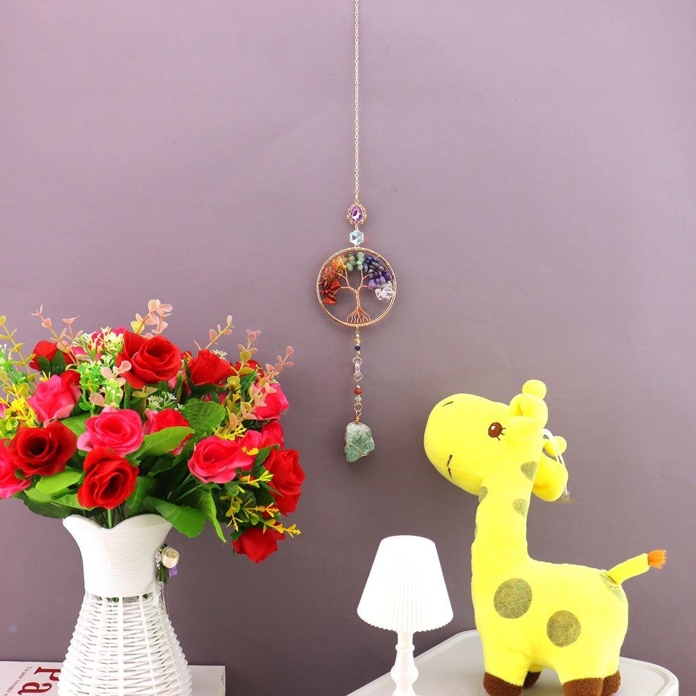 Amethyst Life Tree Dream Catcher Car Ornament Wind Chime T133