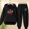 A Loose and Casual Sportswear Set of Hooded Sweatshirts and Trousers for Children, Suitable for Boys and Girls Aged 3 To 13