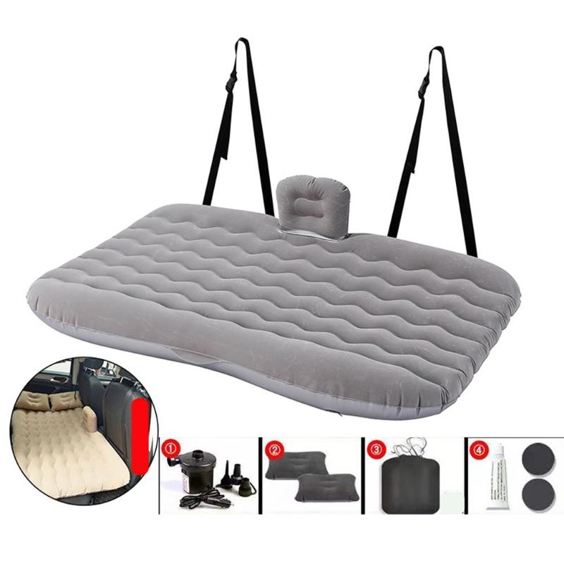 Travel Air Bed T Shape Not Slip Base Body Shape Waves Design Double Layer Leakproof Pad for Car Backseat Children