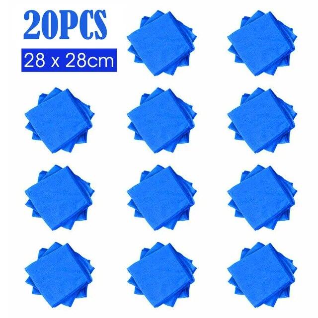 20/50/100PCS Microfiber Car Cleaning Towel Soft Drying Cloth Hemming Water Suction Automobile Home Washing Duster Towel