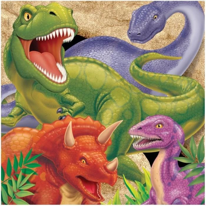 Creative Party 3 Ply Dinosaurs Disposable Napkins (Pack of 16)