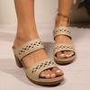 Recessed Shoe Slippers, Women's Shoes, Retro Shoes, High-heeled Shoes, Sandals
