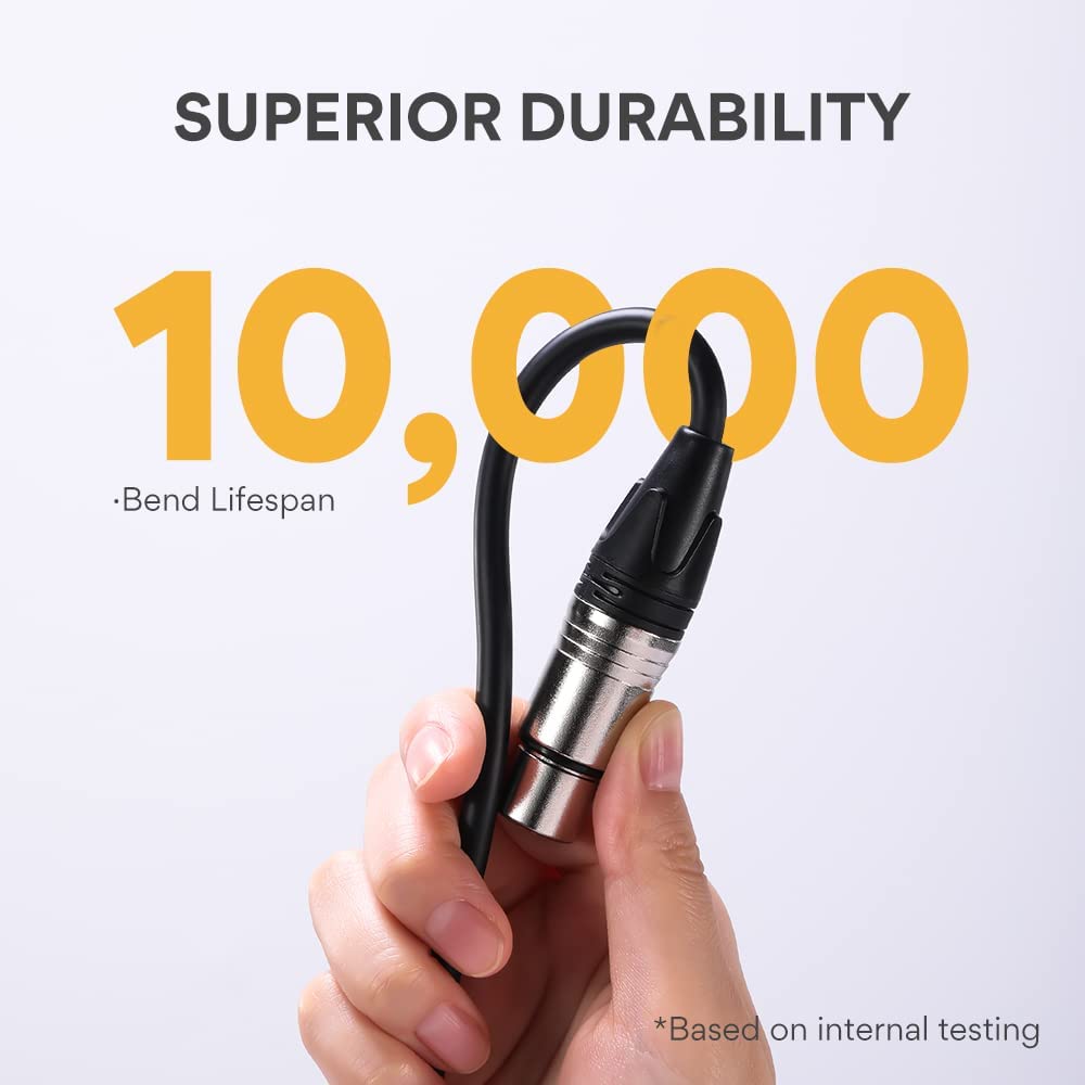 MAONO XLR Mikrofonkabel, Canon-Kabel (1,8 Millionen), Stecker männlich auf Buchse, Symmetrische XLR-Verbindung, Schwerlastausführung, für Mikrofonaufnahmen, Kompatibel mit PD100,