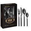 Thickened Cutlery Set  430 Stainless Steel  24 Piece Set  Gift Box Home Western Style Steak Hammer Pattern Knife  Fork  Spoon