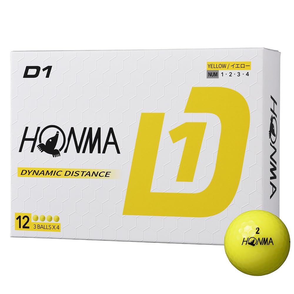 HONMA 2024 Honma D1 BT2401 Yellow 12 (1 dozen, pieces)