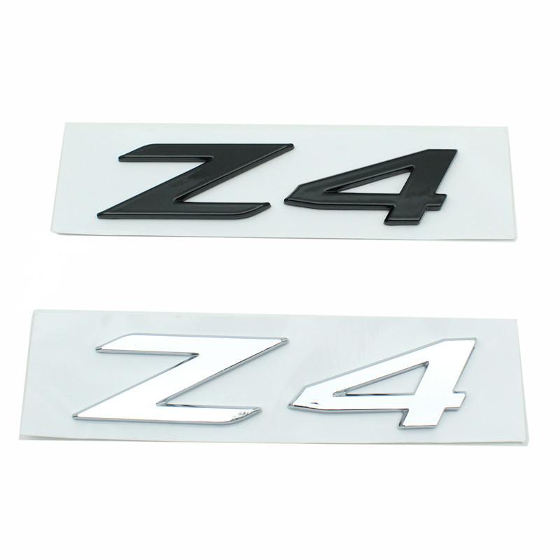3d ABS Chrome Black Z4 Logo Letters Car Rear Trunk Emblem Badge Decal For Z4 E85 E89 Z4 Sticker Accessories