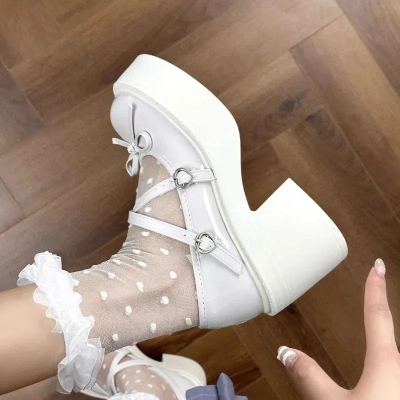 Fashion 2024 New Women's Heeled Single Shoes Mid-Heel Mary Jane Fashionable Outerwear Round Toe Slotted Buckle Women's Shoes Zapatos